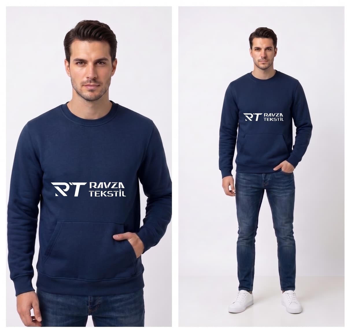 Bisiklet Yaka Sweatshirt